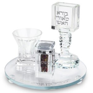 סט הבדלה מהודר מקריסטל 20 ס"מ