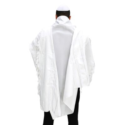 טלית "מופת" חתנים גודל 60 - 185x140 ס"מ פסים כס